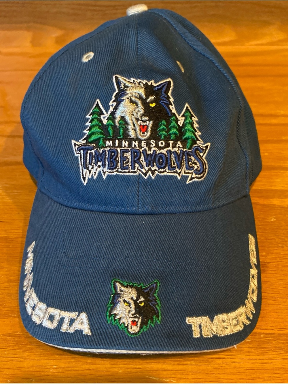 Vintage Minnesota Timberwolves Hat Cap Strap Back Mens Blue NBA Twins Enterprise